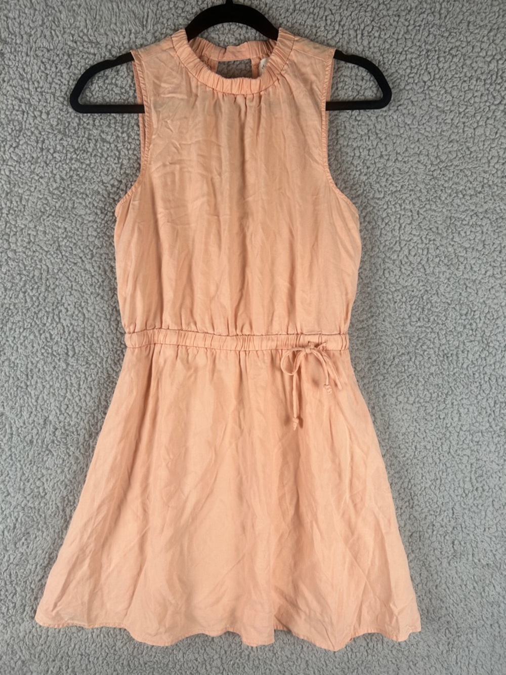 Cloth & Stone Sleeveless Pullover Drawstring Waist Melon Mini Dress Size XS